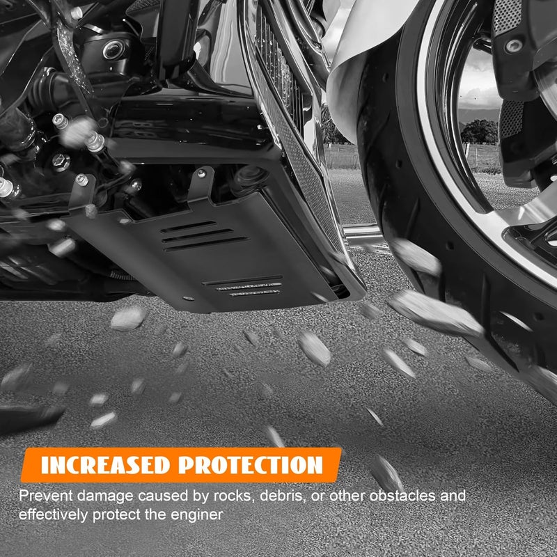 Eumti Touring Skid Plate Lower Engine Chassis Protection Guard Black Fit for Harley CVO Street Glide FLHXSE FLHX Road Glide FLTRX FLTRXSE FLTRXSTSE 2023 2024-Later - Image 5